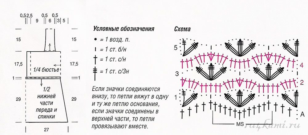 Топы женские крючком схемы